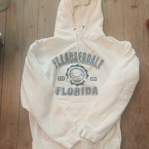 White Graphic Hoodie